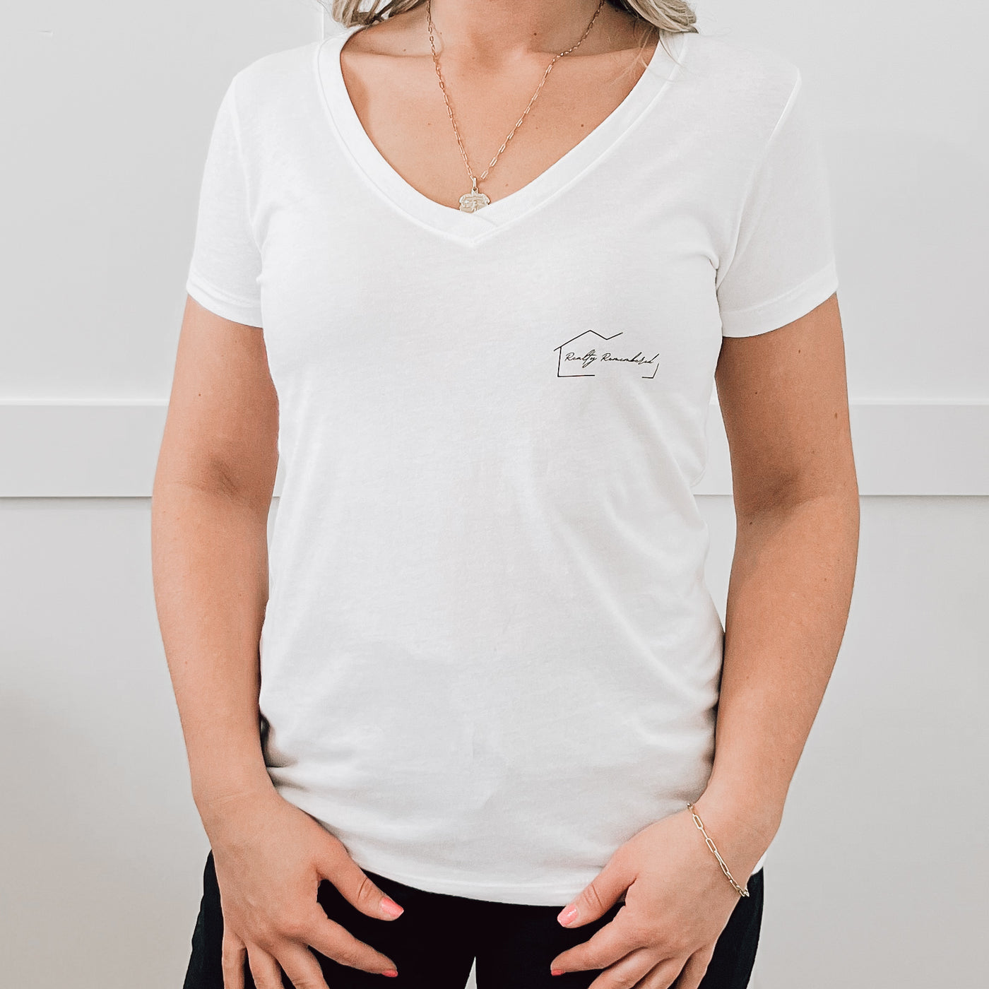 Branded Ladies V-Neck T-Shirt