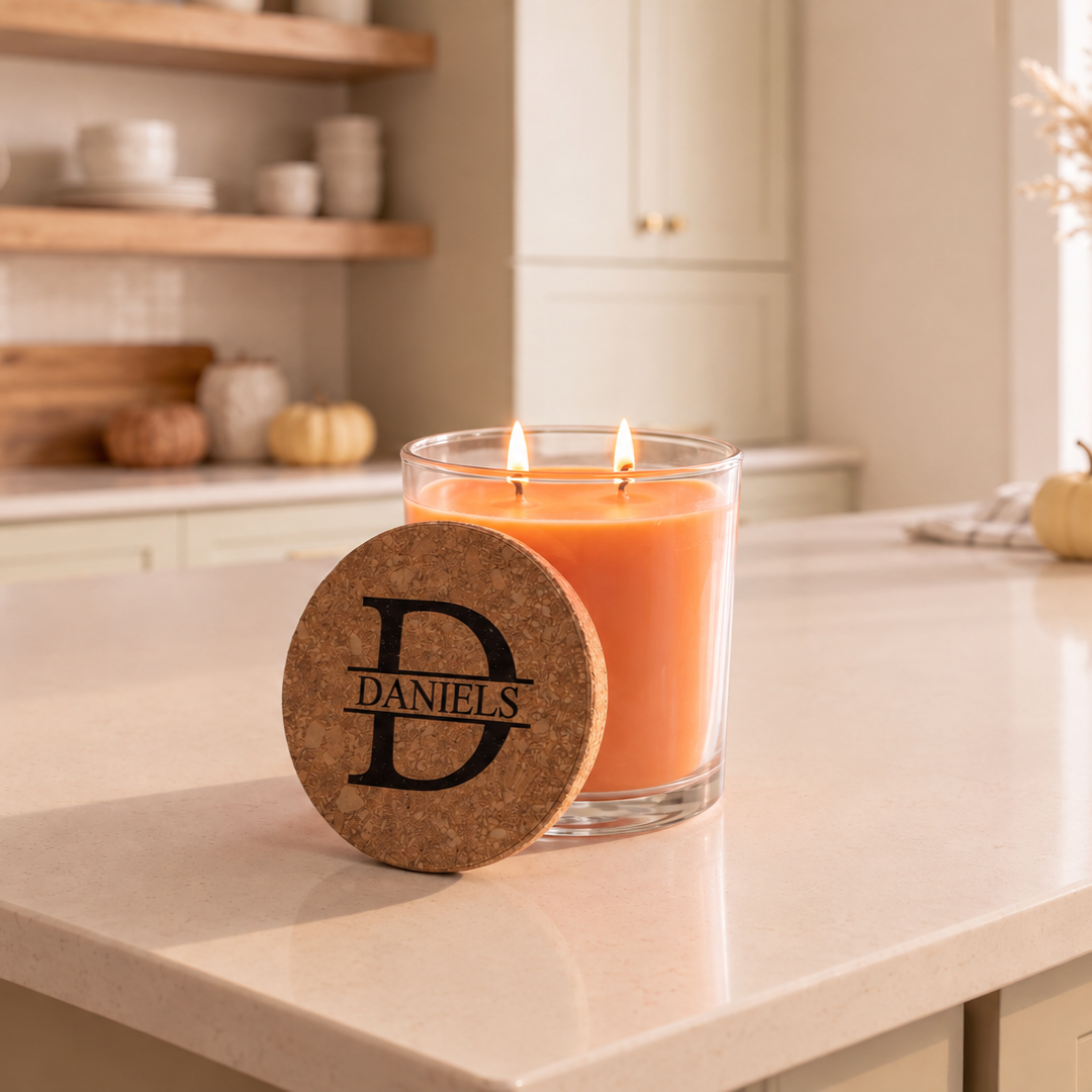 Candle - Glass with Cork Lid