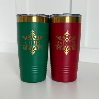 Custom Snowflake 20 oz Tumbler