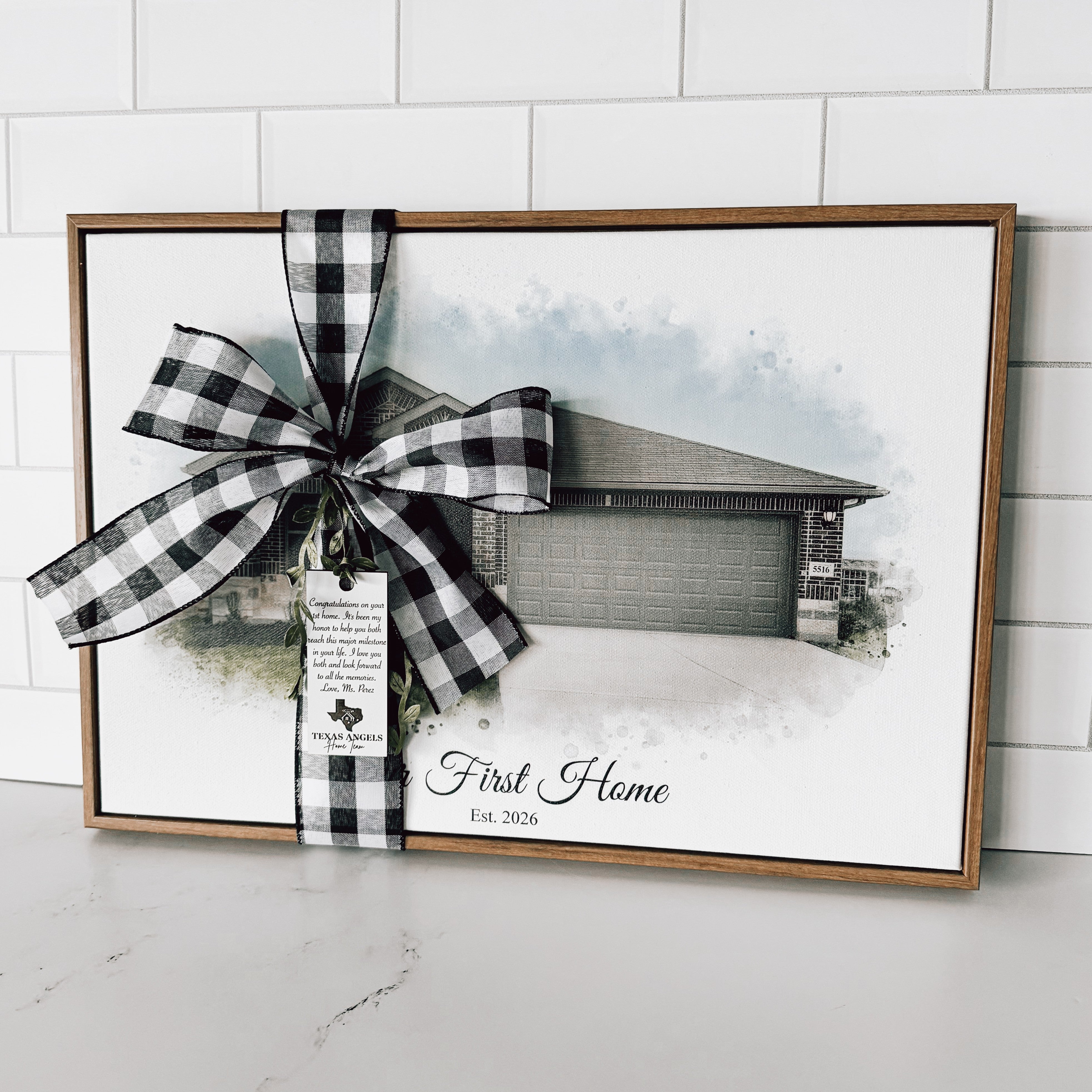 Watercolor Home Portrait