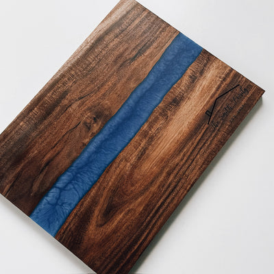 Acacia Wood & Resin River Serving Board