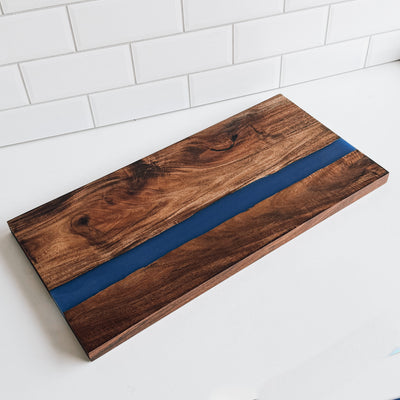 Acacia Wood & Resin River Serving Board