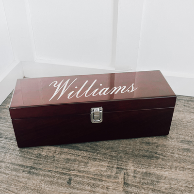 Custom Rosewood Wine Box with Tools