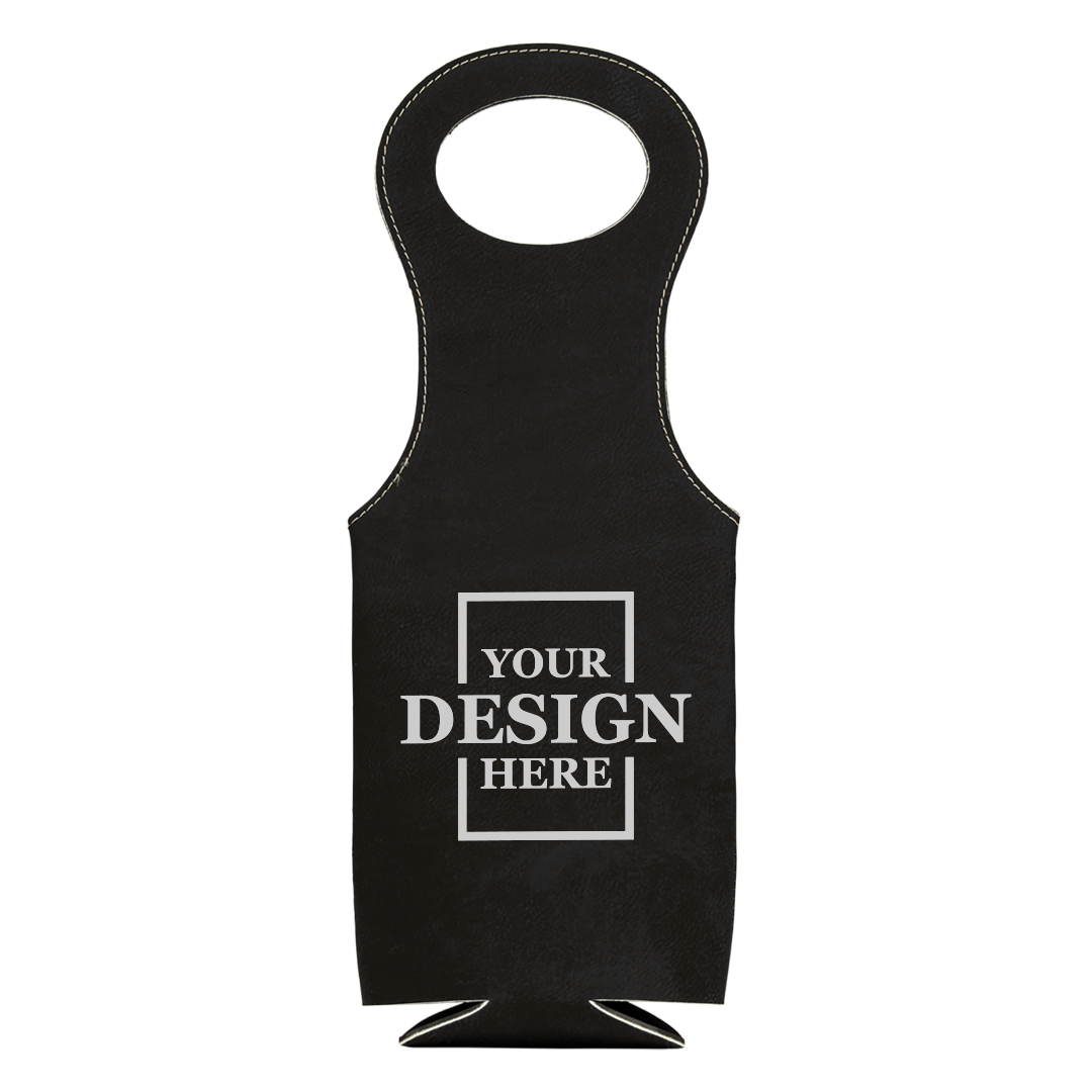 Branded Leatherette Wine Tote