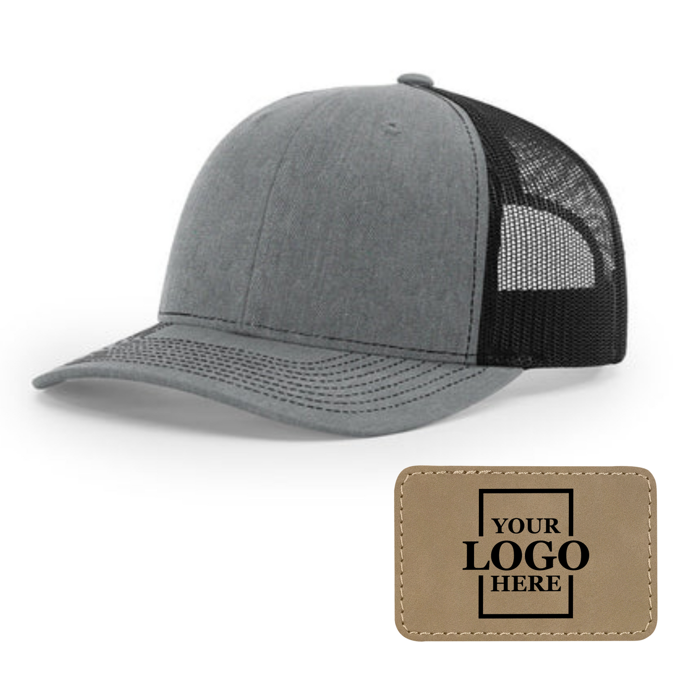 Branded Trucker Snapback Hat - Rectangle Patch