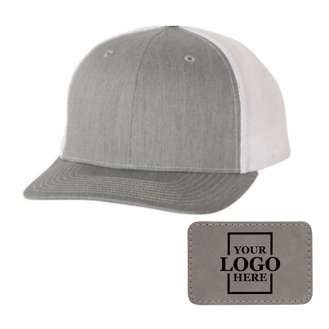 Branded Trucker Snapback Hat - Rectangle Patch