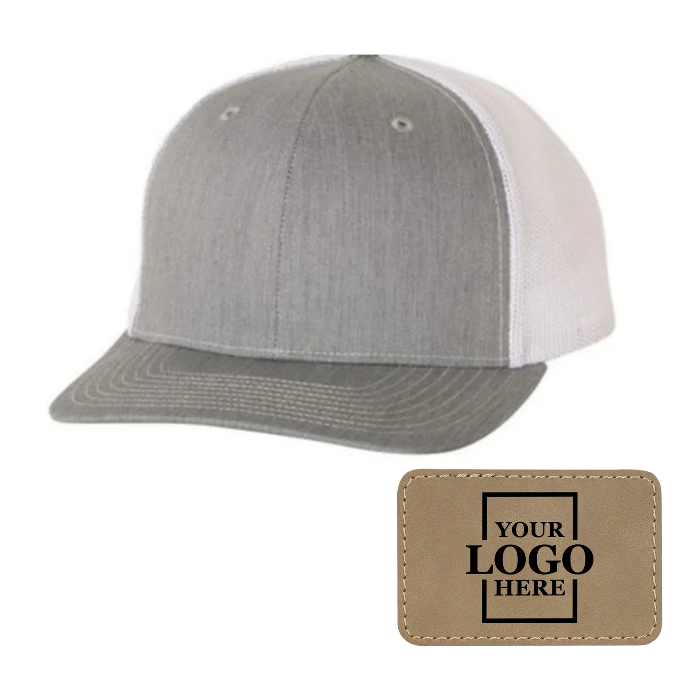 Branded Trucker Snapback Hat - Rectangle Patch