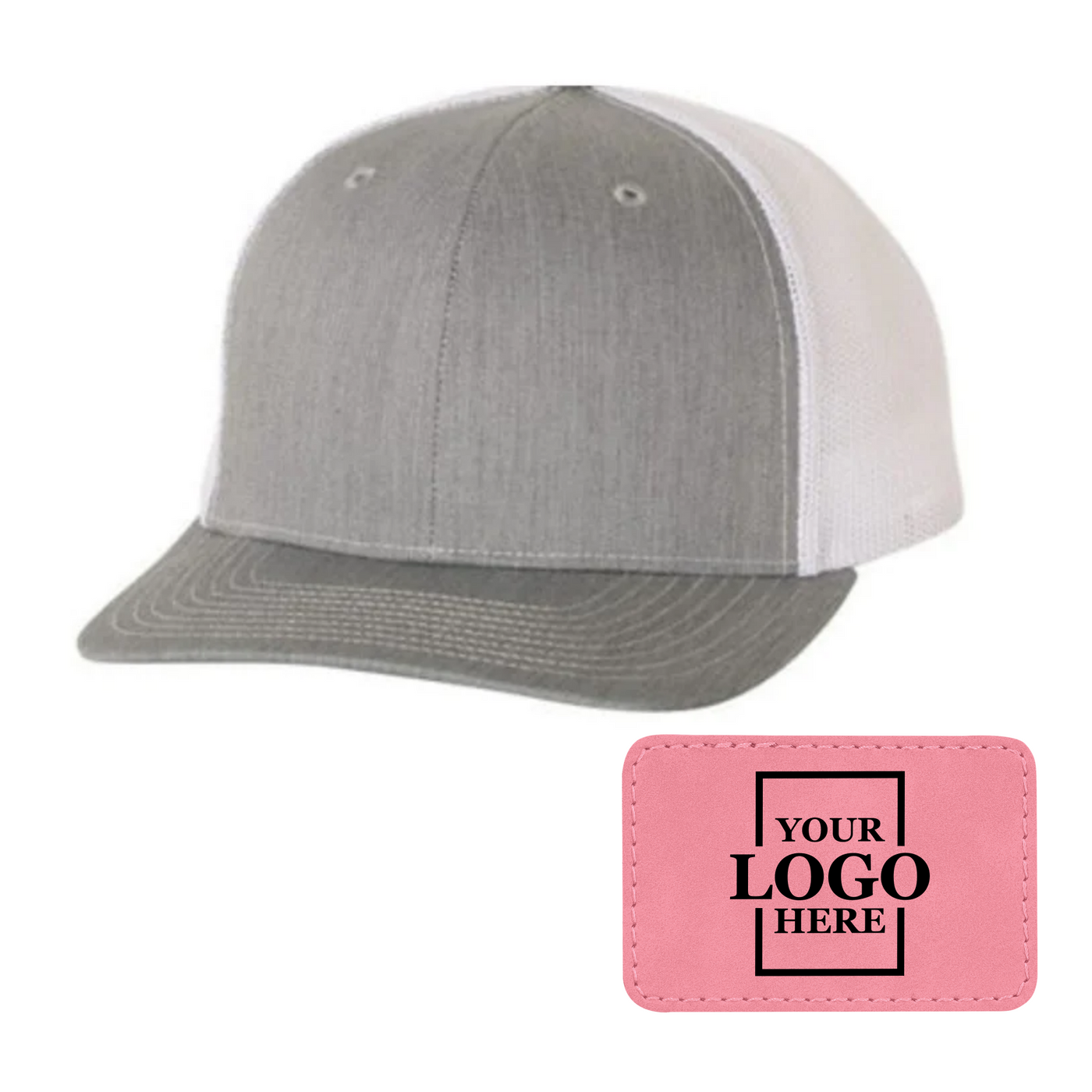 Branded Trucker Snapback Hat - Rectangle Patch