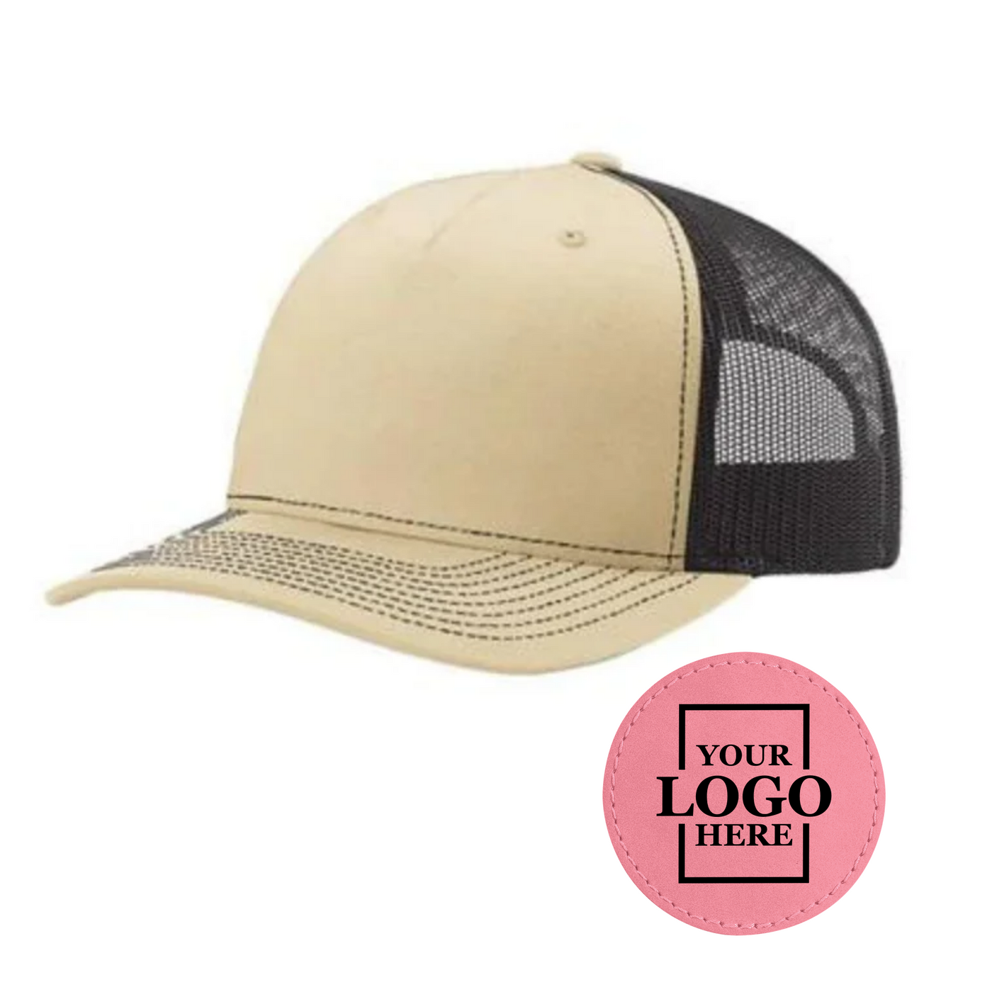 Branded Trucker Snapback Hat - Round Patch