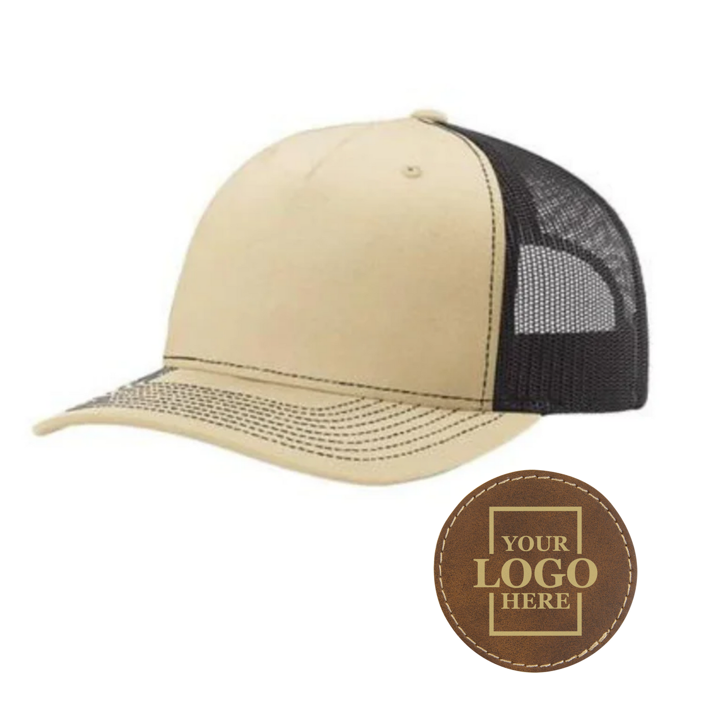 Branded Trucker Snapback Hat - Round Patch