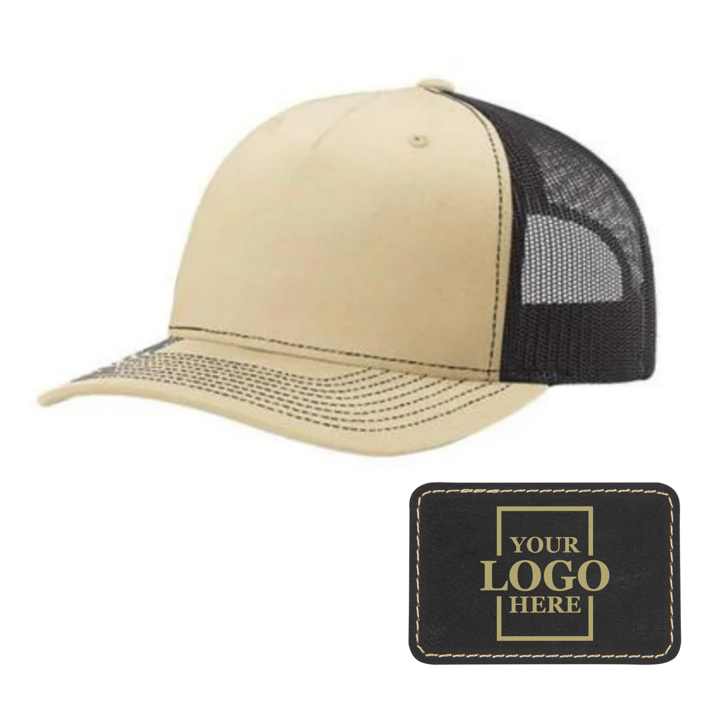 Branded Trucker Snapback Hat - Rectangle Patch