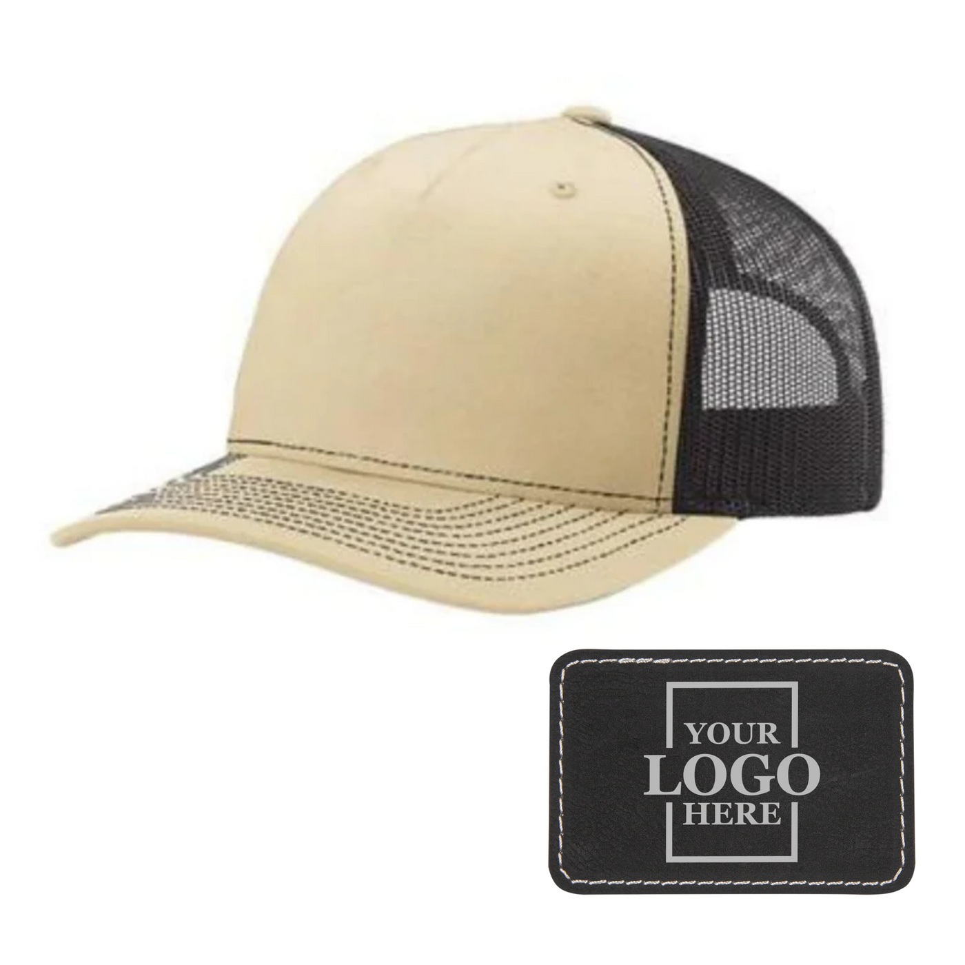 Branded Trucker Snapback Hat - Rectangle Patch