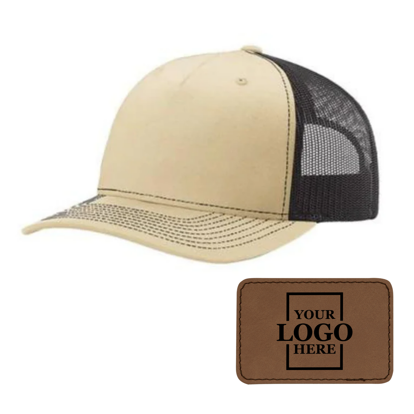 Branded Trucker Snapback Hat - Rectangle Patch