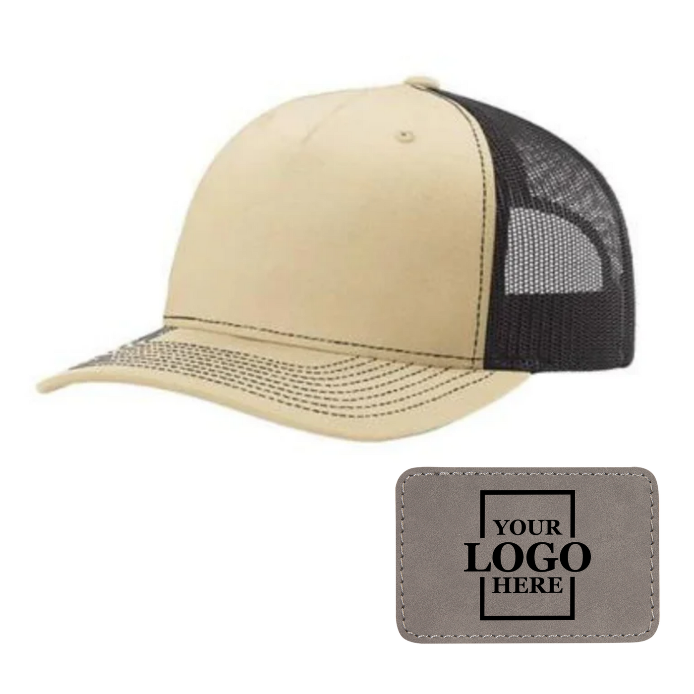 Branded Trucker Snapback Hat - Rectangle Patch