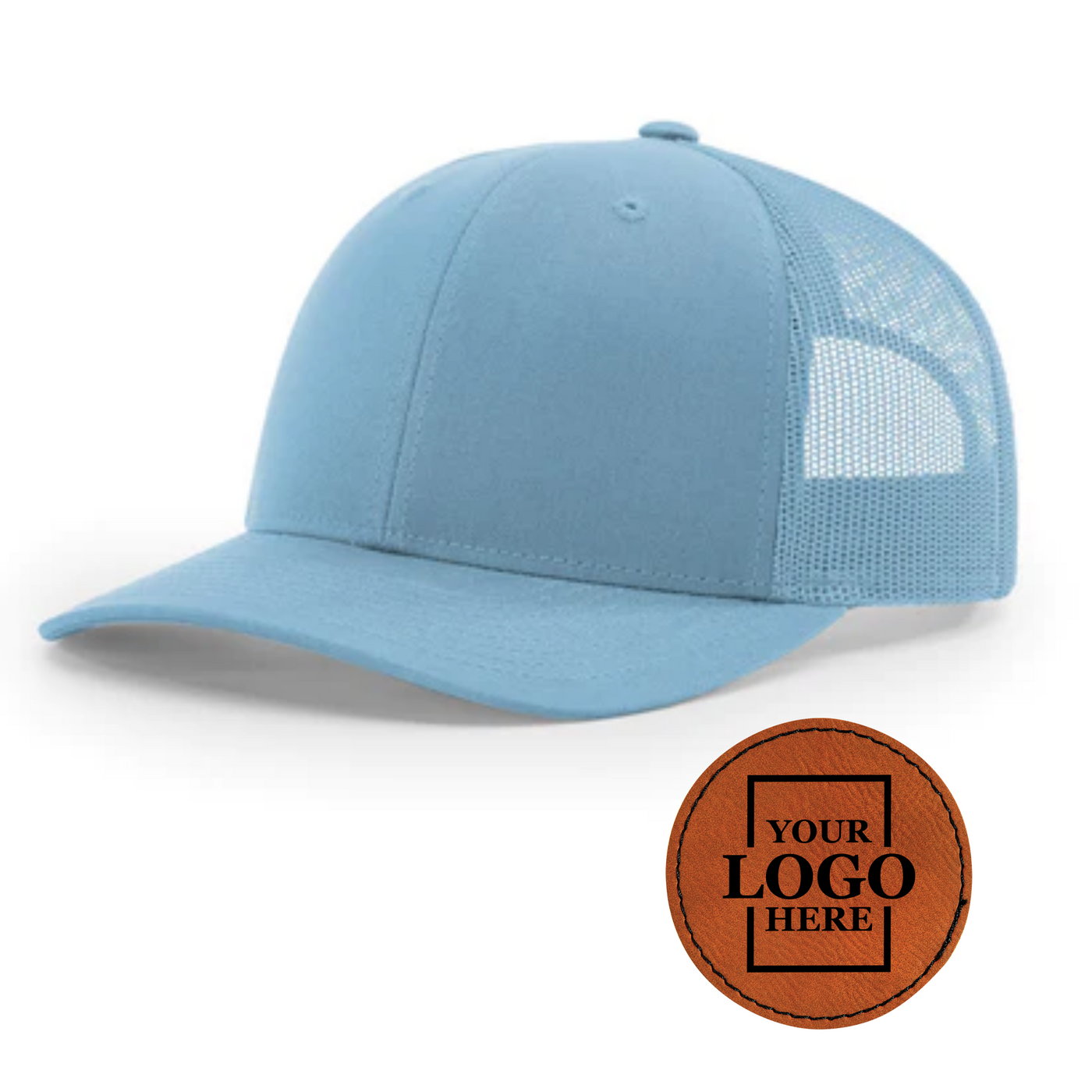 Branded Trucker Snapback Hat - Round Patch