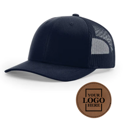 Branded Trucker Snapback Hat - Round Patch