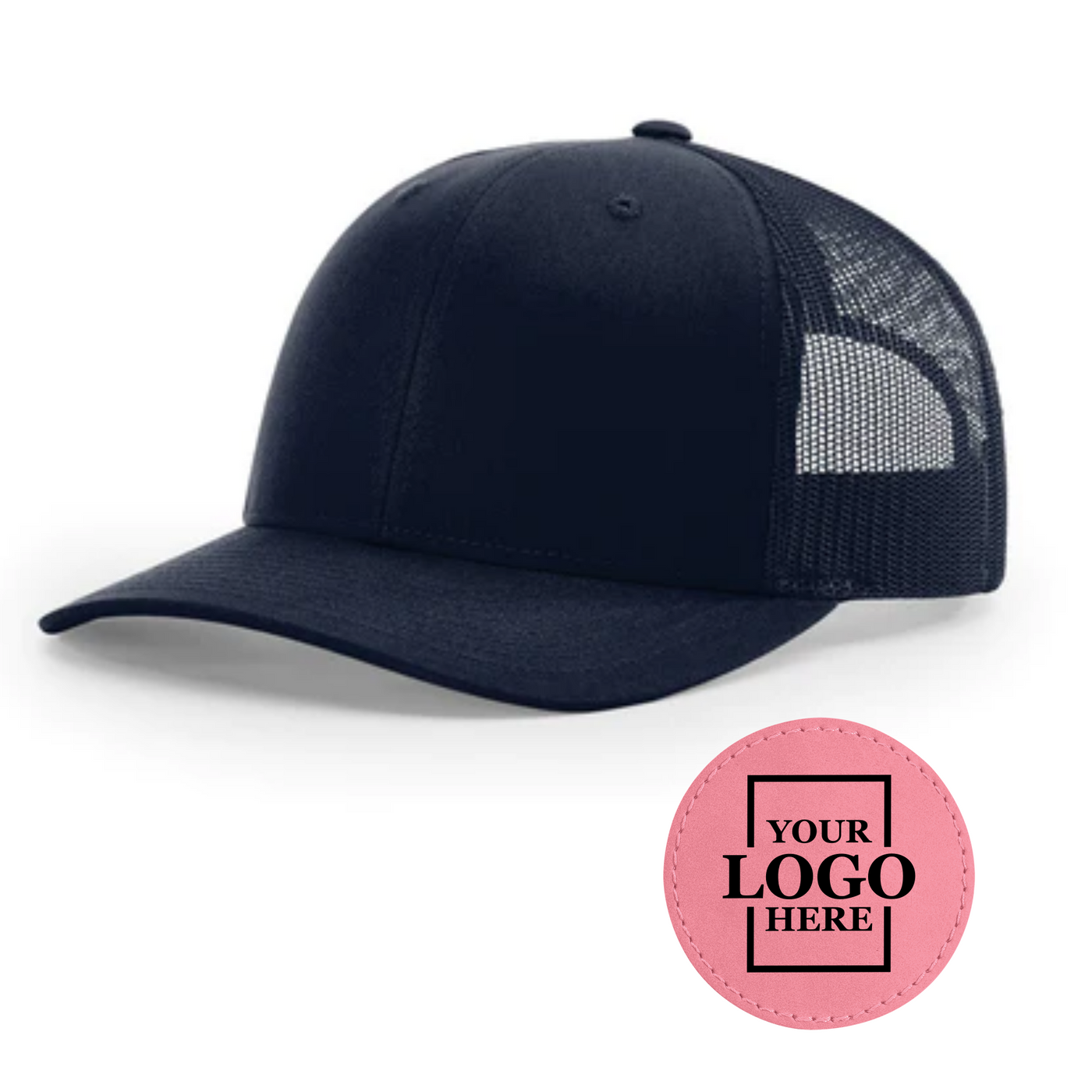 Branded Trucker Snapback Hat - Round Patch