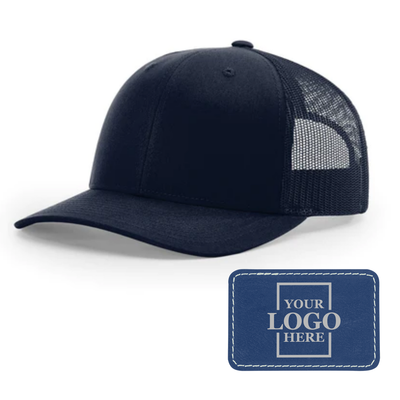 Branded Trucker Snapback Hat - Rectangle Patch