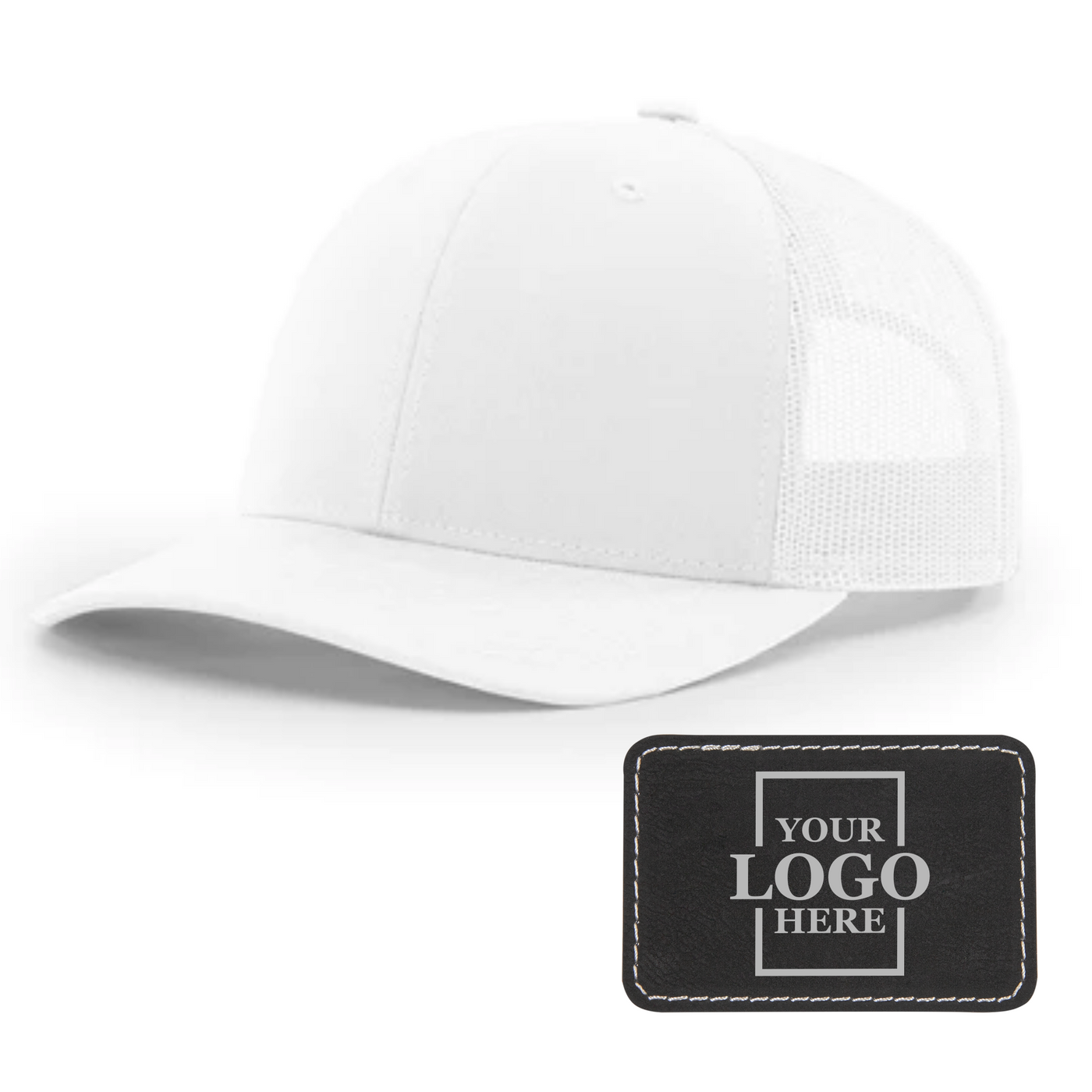 Branded Trucker Snapback Hat - Rectangle Patch