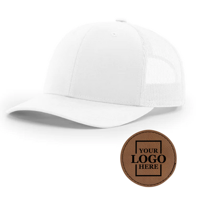 Branded Trucker Snapback Hat - Round Patch