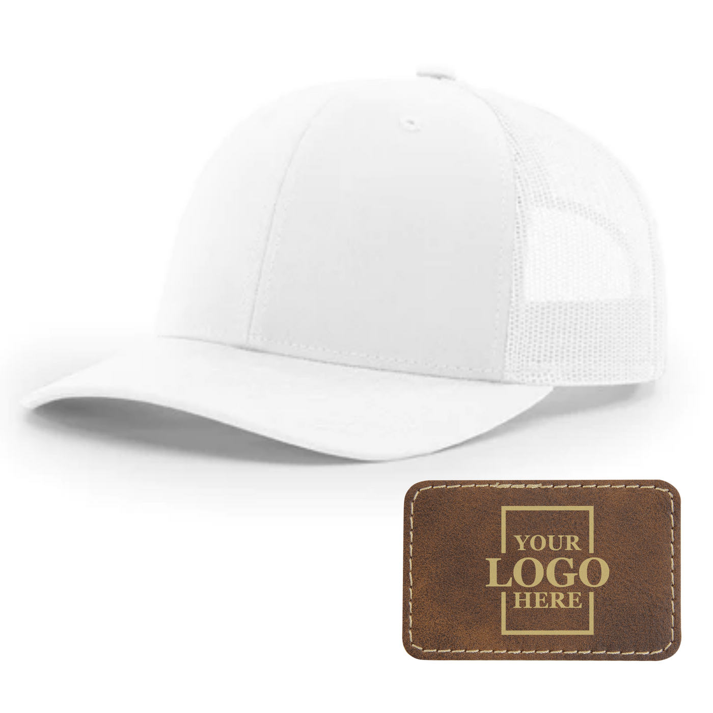 Branded Trucker Snapback Hat - Rectangle Patch