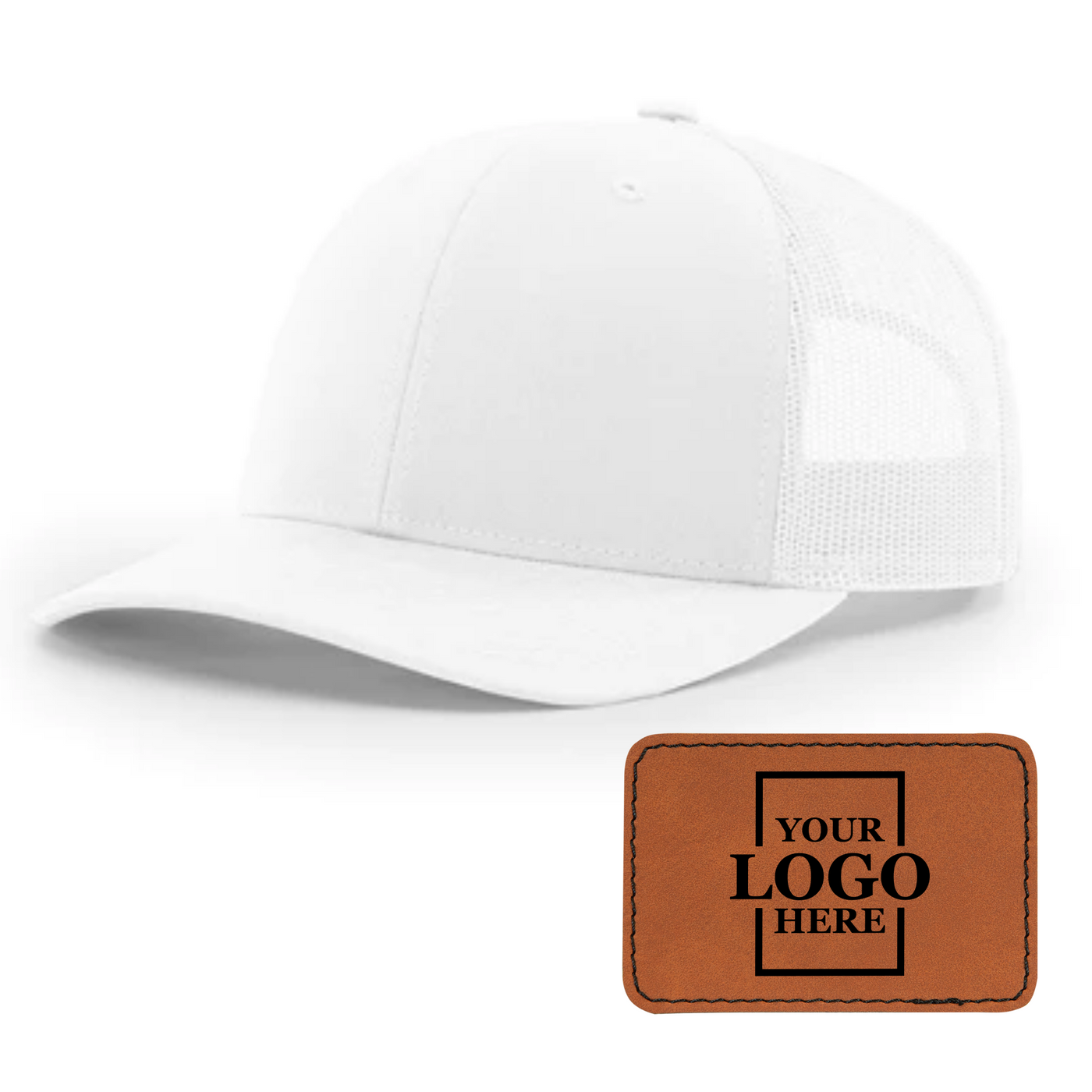 Branded Trucker Snapback Hat - Rectangle Patch