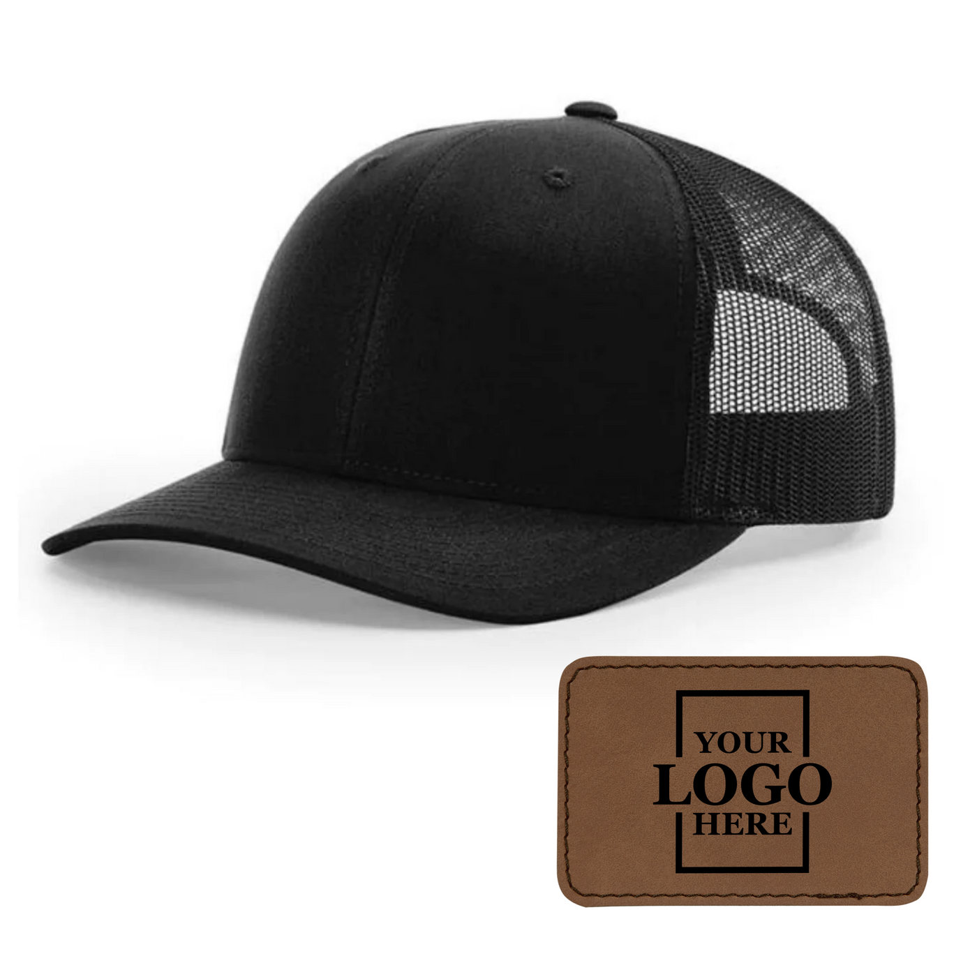 Branded Trucker Snapback Hat - Rectangle Patch