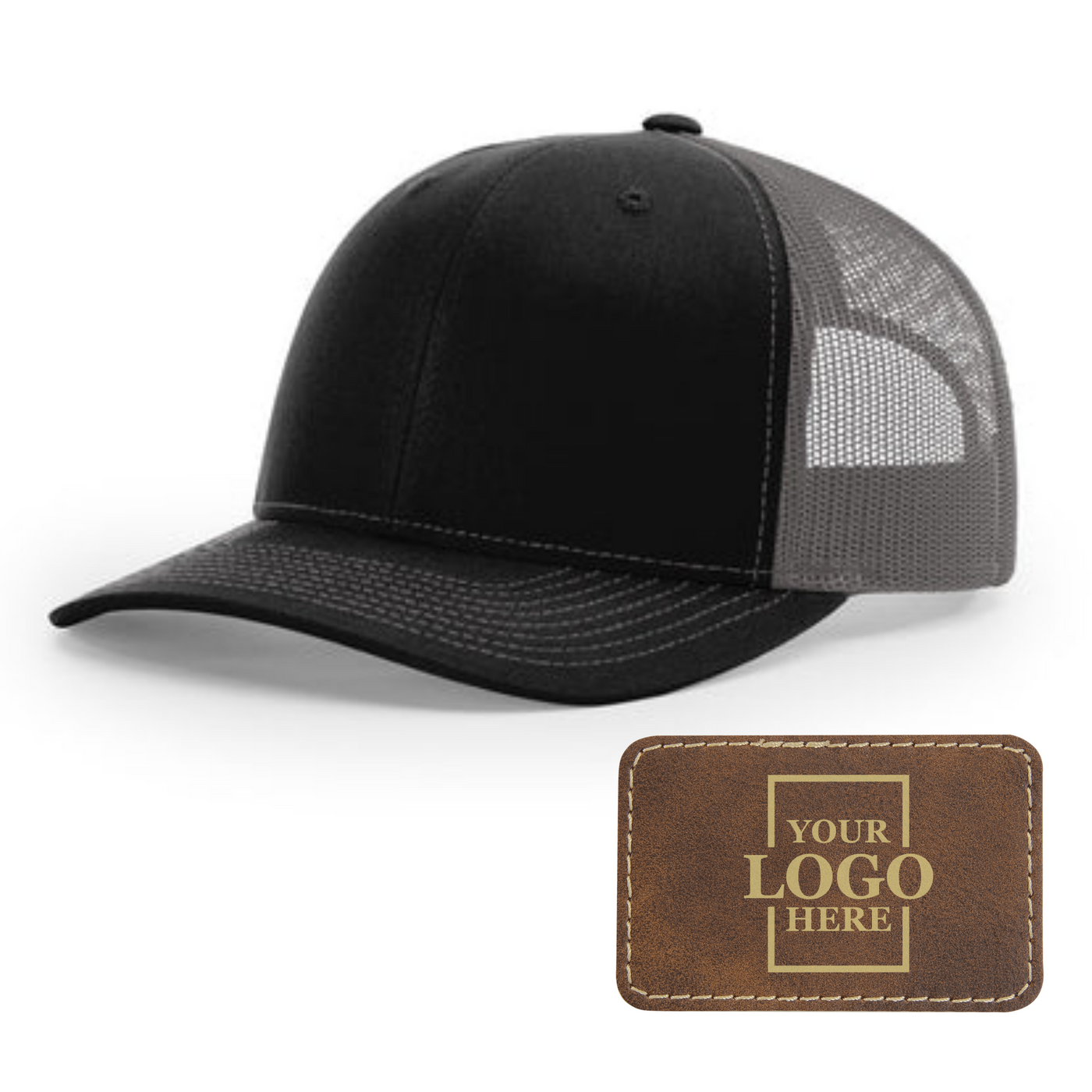 Branded Trucker Snapback Hat - Rectangle Patch