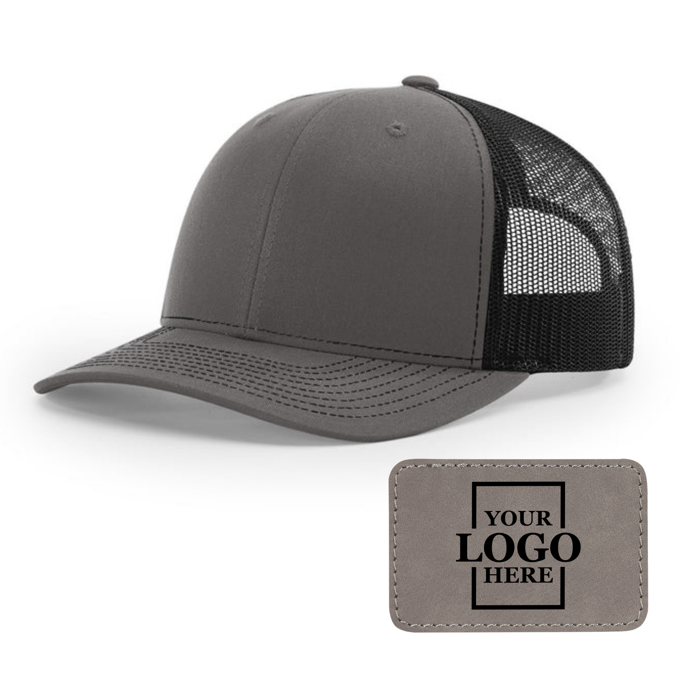 Branded Trucker Snapback Hat - Rectangle Patch