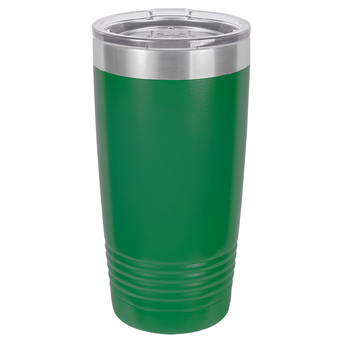 Real Estate logo branded 20 oz tumbler in green with silver engraving