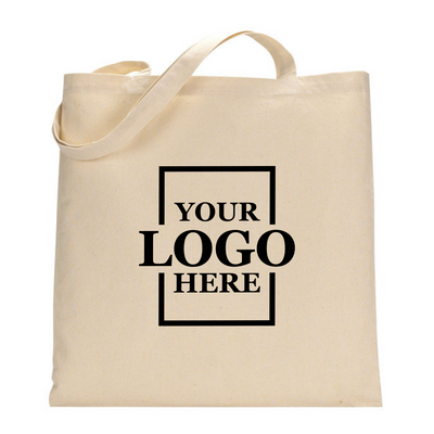 Realtor promotional gift of a branded canvas tote bag in the color natural
