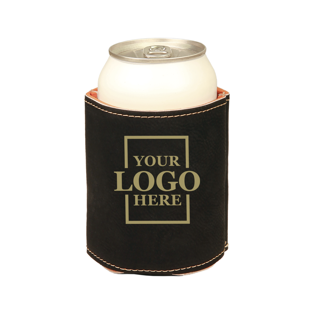 leatherette koozie real estate merch Realtor Branded Merch real estate gift Custom Closing Gift realtor Gift Customer Gift client Gift Personalized koozie drinkware promotional products branded koozie real estate team merch team  gifts realtor drinkware