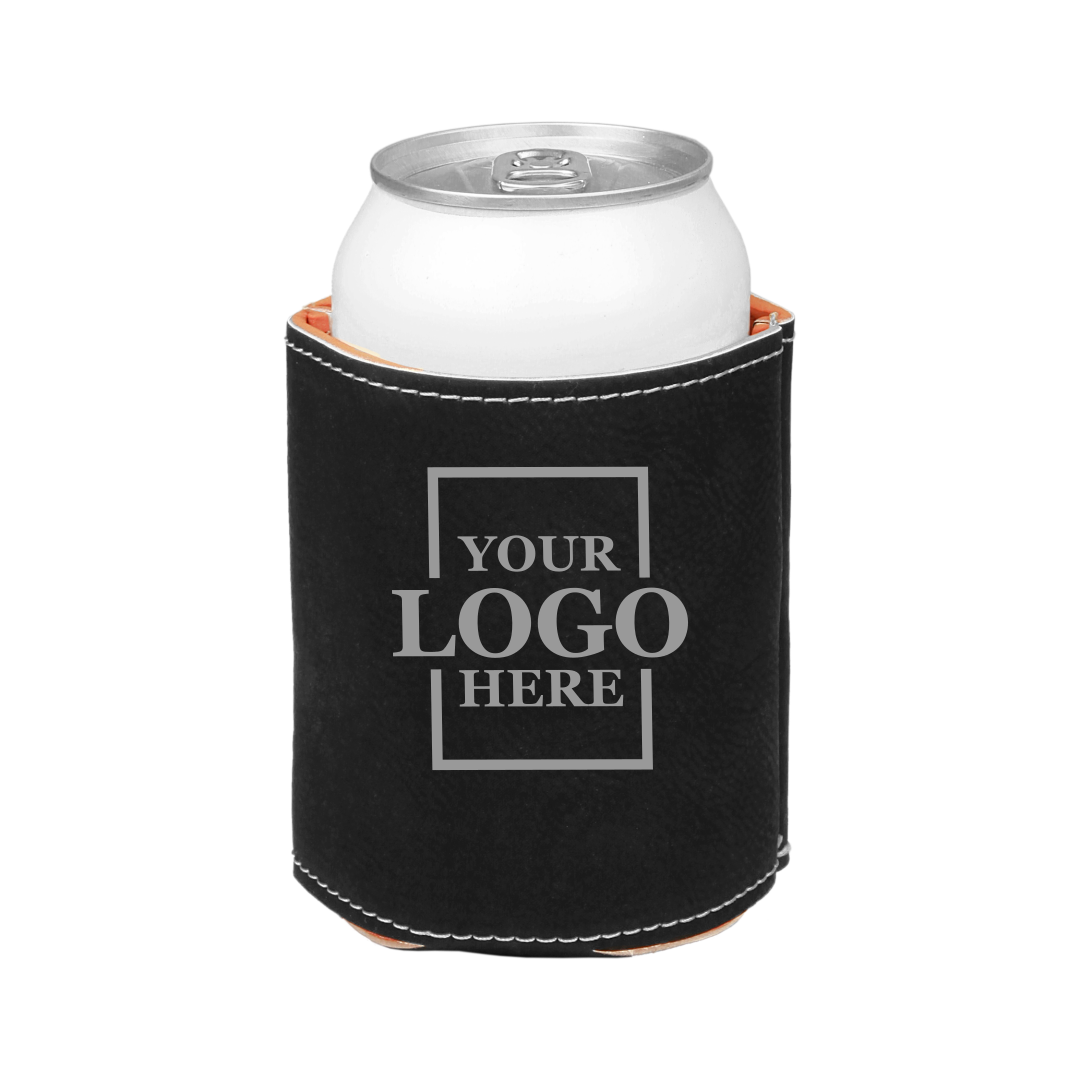 leatherette koozie real estate merch Realtor Branded Merch real estate gift Custom Closing Gift realtor Gift Customer Gift client Gift Personalized koozie drinkware promotional products branded koozie real estate team merch team  gifts realtor drinkware