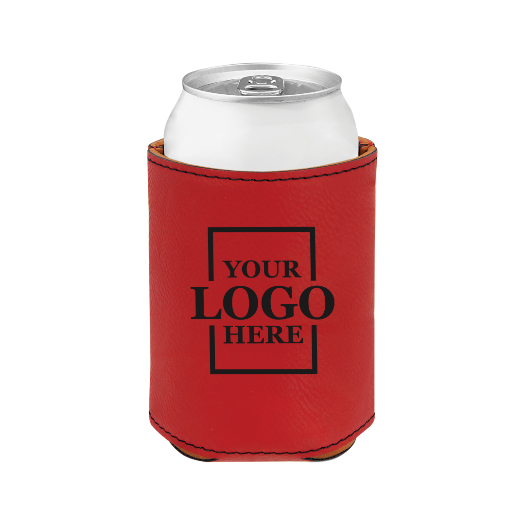 leatherette koozie real estate merch Realtor Branded Merch real estate gift Custom Closing Gift realtor Gift Customer Gift client Gift Personalized koozie drinkware promotional products branded koozie real estate team merch team  gifts realtor drinkware