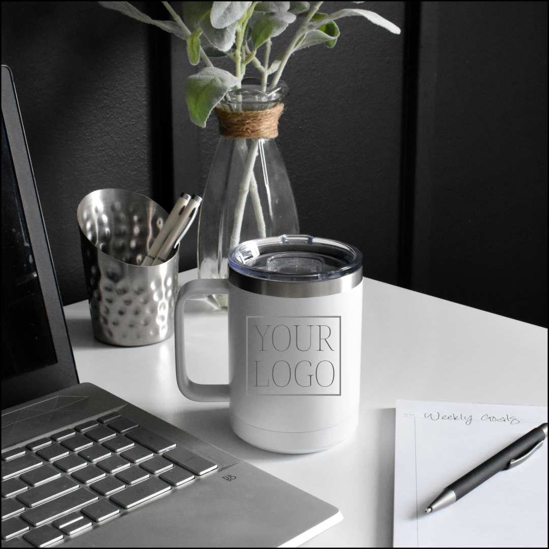 Branded Mug Branded Drinkware Realtor Branded Merch Engraved Mug Custom Closing Gift Client Gift Customer Gift Employee Gift Personalized coffee mug insulated mug drinkware promotional products promotional drinkware real estate team merch team gifts birthday gifts realtor drinkware