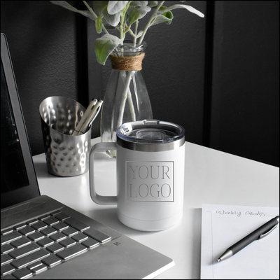 Branded Mug Branded Drinkware Realtor Branded Merch Engraved Mug Custom Closing Gift Client Gift Customer Gift Employee Gift Personalized coffee mug insulated mug drinkware promotional products promotional drinkware real estate team merch team gifts birthday gifts realtor drinkware