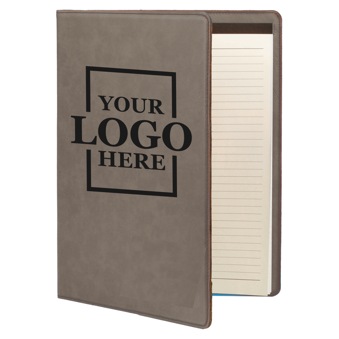 Branded Leatherette Portfolio with Notepad