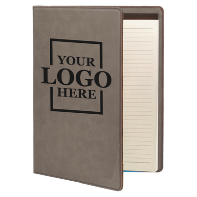 Branded Leatherette Portfolio with Notepad