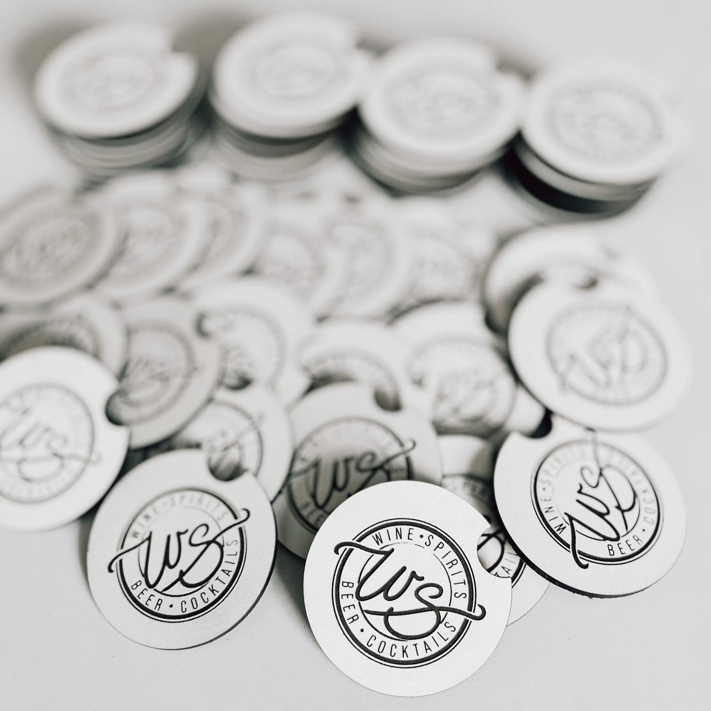 Real estate closing gift of your personal logo branded on car coasters