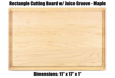 Real estate gift of a large maple rectangle cutting board 