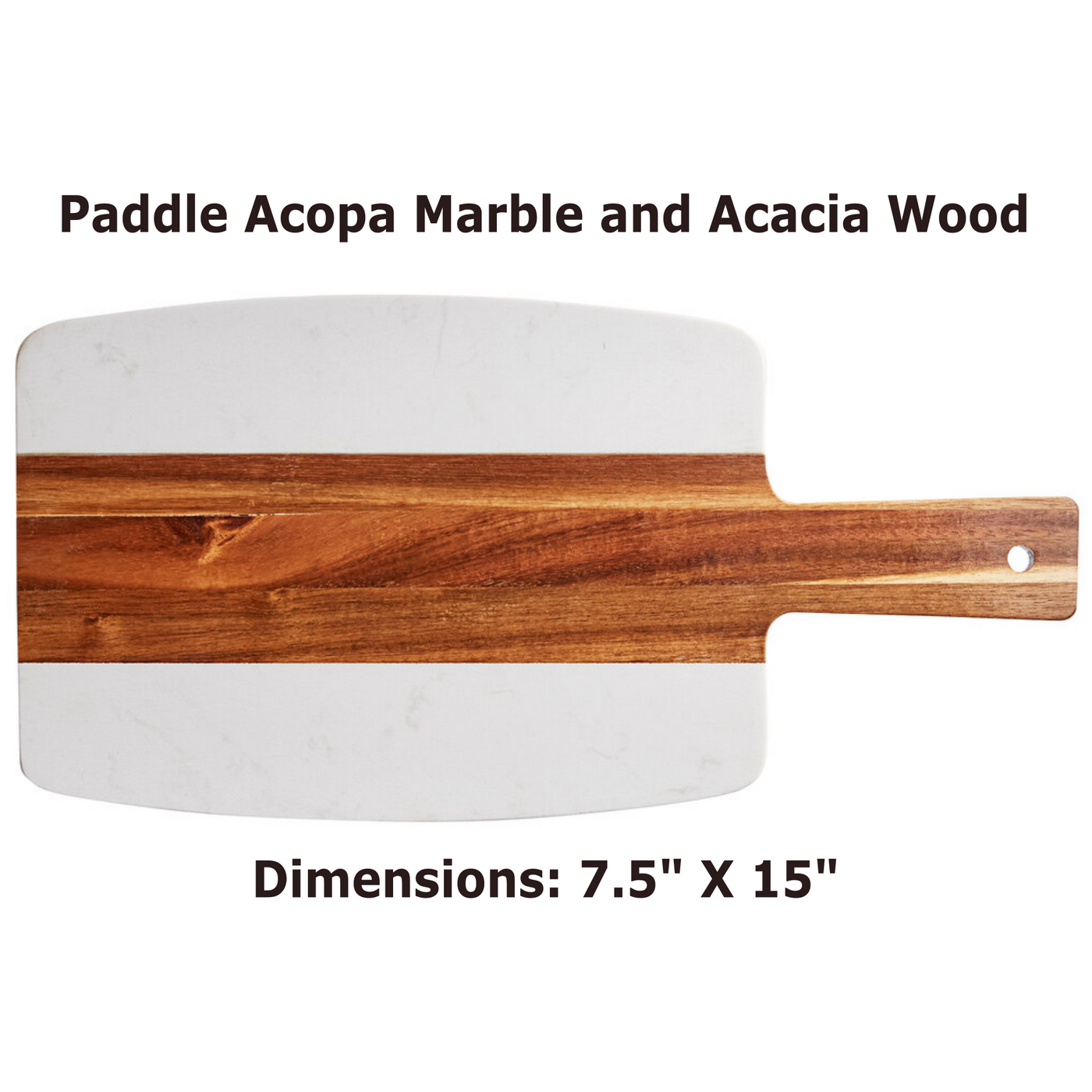 Real estate bulk gift of marble and acacia wood cutting board