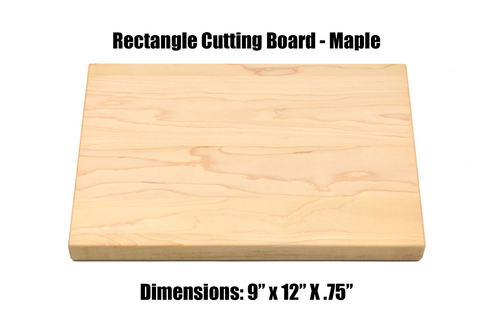 Real estate gift of a medium maple rectangle cutting board 