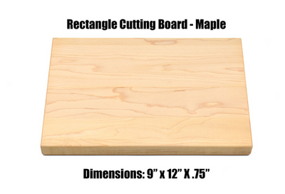Real estate gift of a medium maple rectangle cutting board 