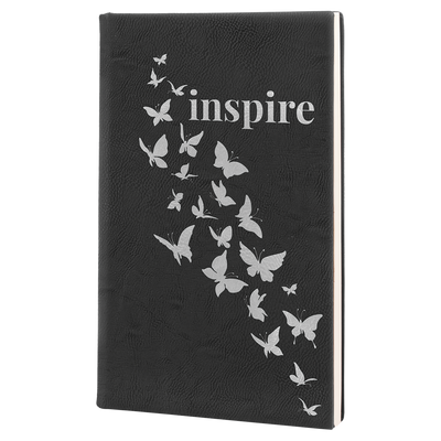 Real estate promotional gift black notepad engraved with silver