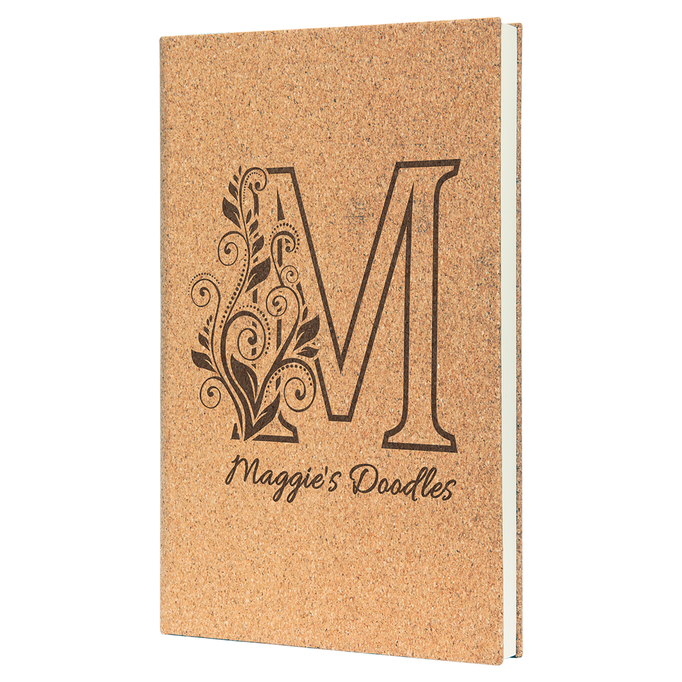 Real estate promotional gift cork notepad engraved with black 