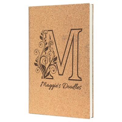 Real estate promotional gift cork notepad engraved with black 