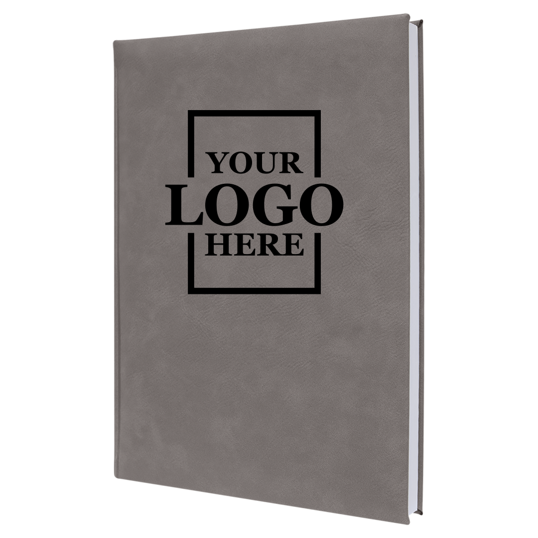 Real estate promotional gift gray notepad engraved with black 