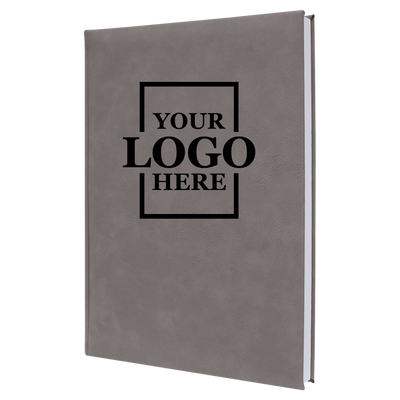Real estate promotional gift gray notepad engraved with black 