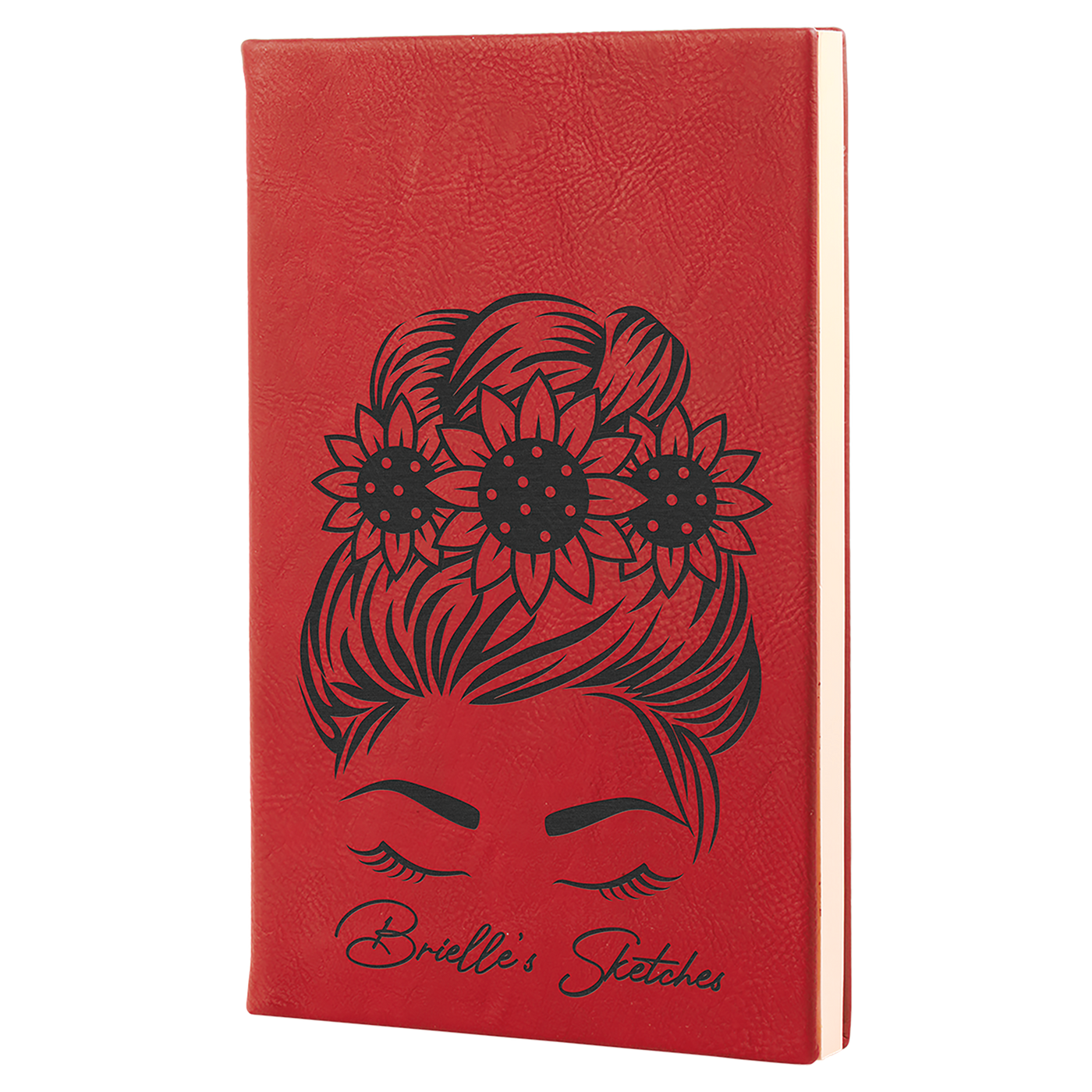 Real estate promotional gift red notepad engraved with black 