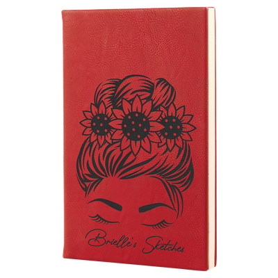 Real estate promotional gift red notepad engraved with black 